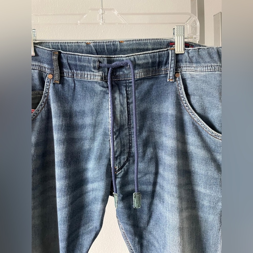 Men's Blue Jeans with Drawstring